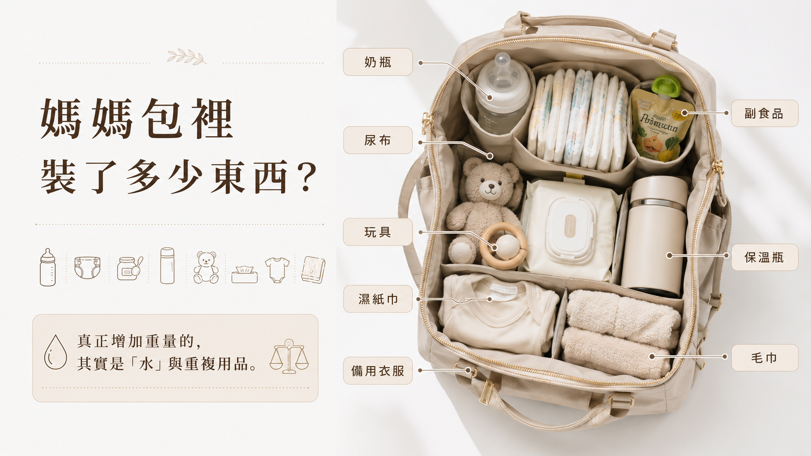 媽媽包的重量元兇