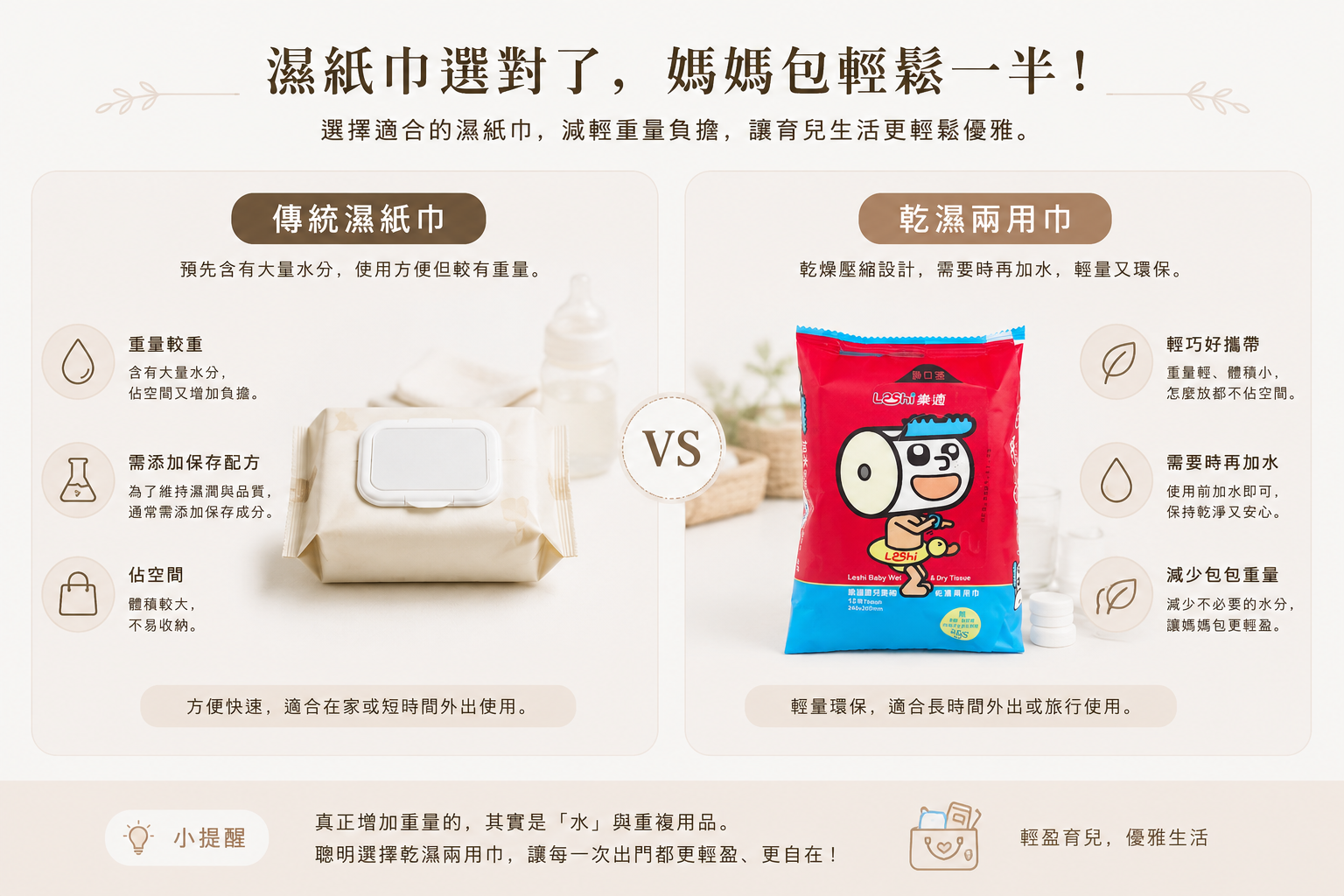 包包裡塞滿功能單一的布織品