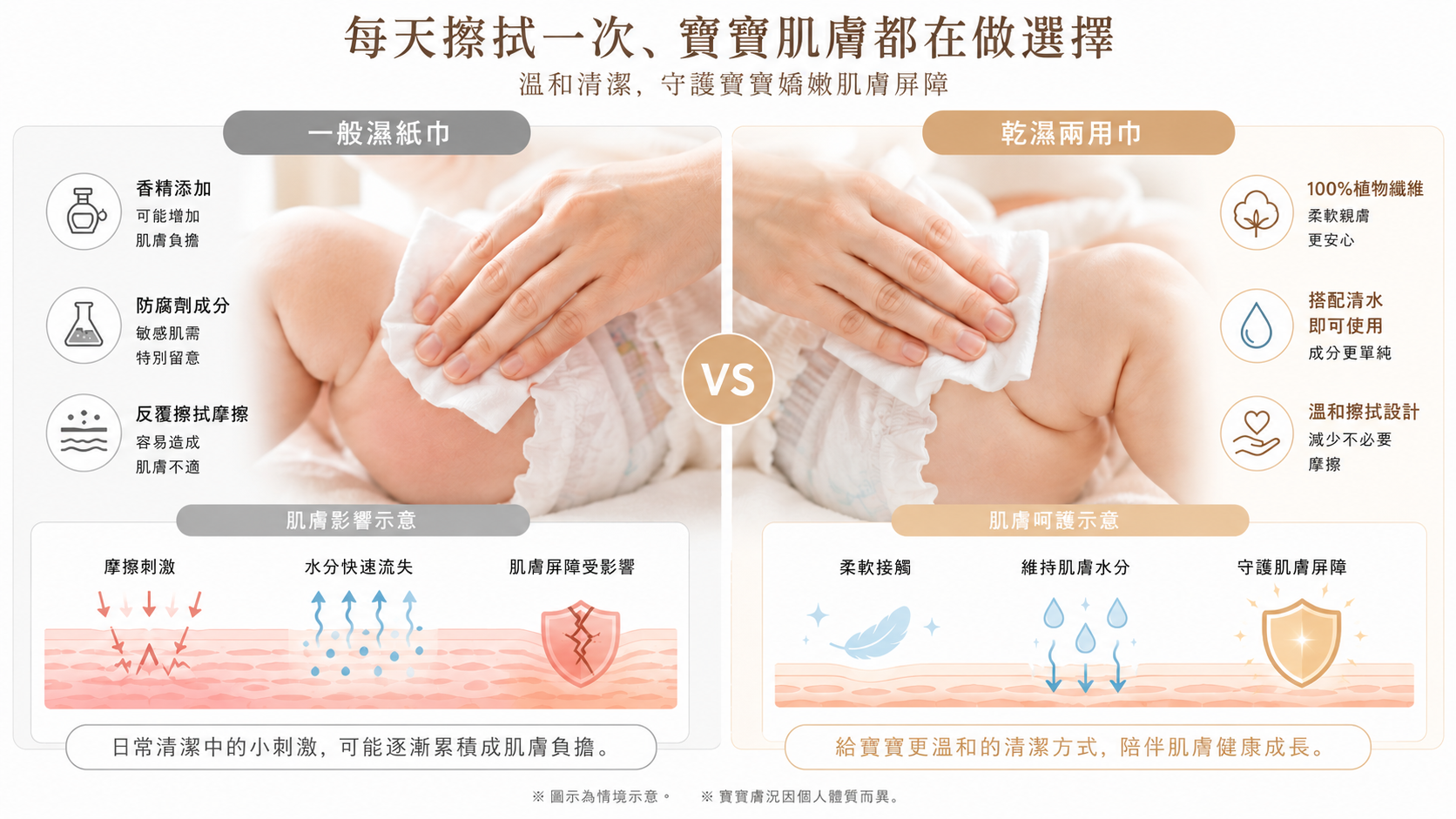 傳統濕紙巾的隱形刺激